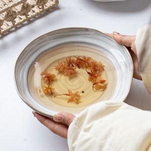 Wholesale restaurant irregular thread emboweled ceramic plate Nordic tableware Banquet hall plate set tableware 7 Wholesale restaurant irregular thread emboweled ceramic plate Nordic tableware Banquet hall plate set tableware Product